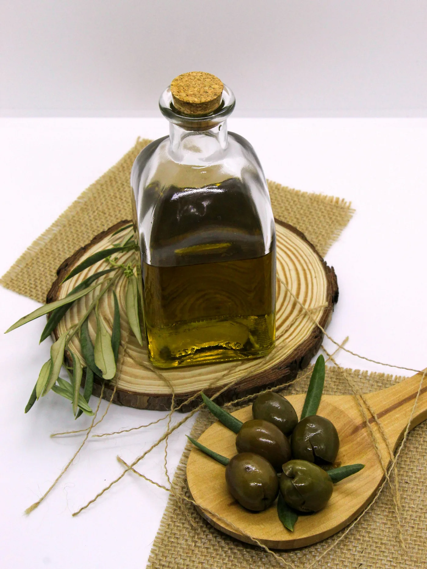 Premium extra-virgin olive oil with fresh olives